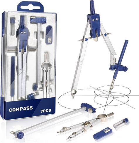 metal drafting compass set clear box|24 Pack Student Metal Compass Set for Geometry with Extra .